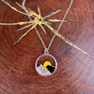 Sterling Mountain Sunset Necklace Outdoors Jewelry